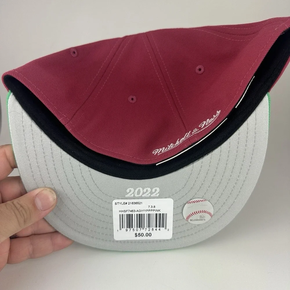 Mitchell & Ness Arizona Diamondbacks Hat Mens 7 3/8 Maroon Green Topps Chrome